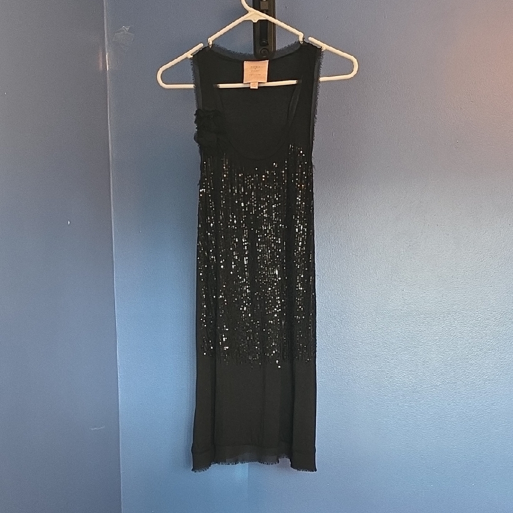 Romeo & Juliet Couture Black Sparkle Mini Dress
